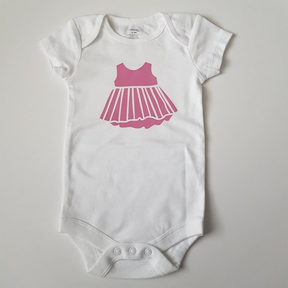 Little Dress Print Bodysuit - Picture 1 of 8